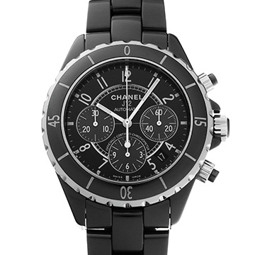シャネル J12 クロノグラフ 41MM H0940 ブラックラッカー メンズ 時計 【中古】【wristwatch】