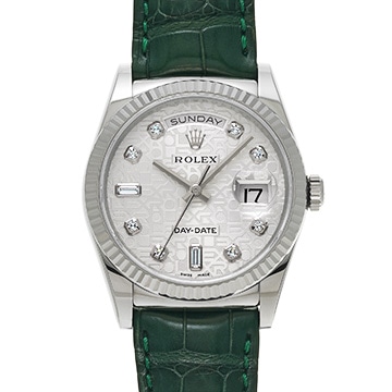 ロレックス デイデイト 118139 シルバーコンピュータ/ダイヤモンド メンズ 時計 【中古】【wristwatch】