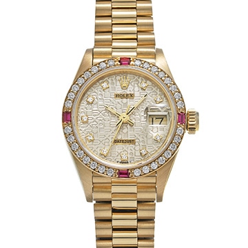 ロレックス デイトジャスト 69068G シャンパンコンピュータ/ダイヤモンド レディース 時計 【中古】【wristwatch】