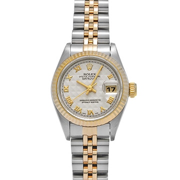 ロレックス デイトジャスト 69173 アイボリーピラミッド レディース 時計 【中古】【wristwatch】