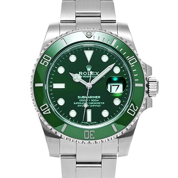 ロレックス サブマリーナ デイト 116610LV グリーン メンズ 時計 【中古】【wristwatch】