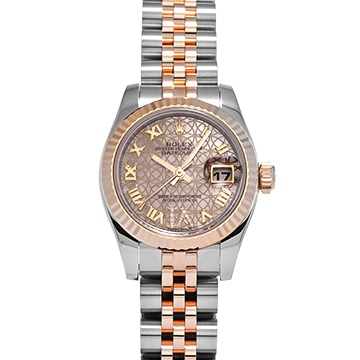 ロレックス デイトジャスト 179171NR ホワイトシェル/サークルフラワー/ダイヤモンド レディース 時計 【中古】【wristwatch】