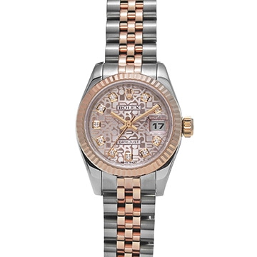 ロレックス デイトジャスト 179171G ピンクコンピュータ/ダイヤモンド レディース 時計 【中古】【wristwatch】