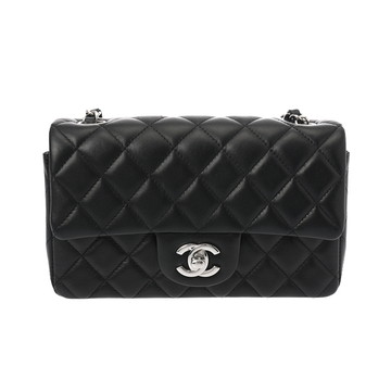 シャネル ミニ クラシック ハンドバッグ 20cm ブラック A69900 ラムスキン レディース バッグ 【中古】【bag】