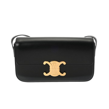 セリーヌ クロード ブラック 194143BF4.38NO シャイニーカーフ レディース バッグ 【中古】【bag】