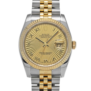 ロレックス デイトジャスト 116233 シャンパンサンビーム メンズ 時計 【中古】【wristwatch】