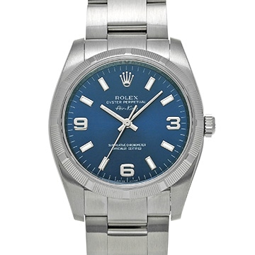 ロレックス エアキング 114210 ブルー メンズ 時計 【中古】【wristwatch】