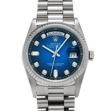 ロレックス デイデイト 18239A ブルー・グラデーション/ダイヤモンド メンズ 時計 【中古】【wristwatch】