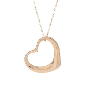 ティファニー オープンハート ネックレス ゴールド K18イエローゴールド YG レディース ジュエリー 【中古】【jewelry】