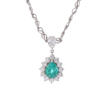 ノーブランド エメラルド ネックレス Pt900プラチナ/Pt850プラチナ レディース ジュエリー 【中古】【jewelry】