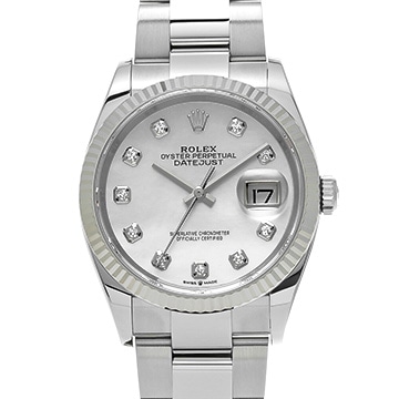 ロレックス デイトジャスト 36 126234NG ホワイトシェル/ダイヤモンド メンズ 時計 【中古】【wristwatch】