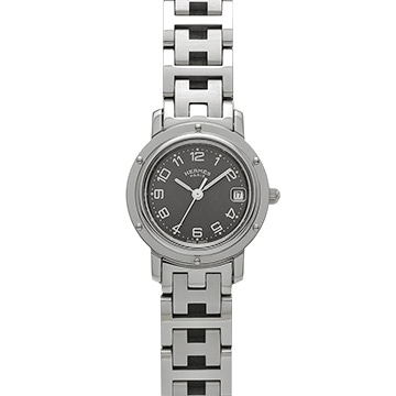 エルメス クリッパー CL4.210 グレー レディース 時計 【中古】【wristwatch】