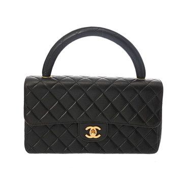 シャネル 親子バッグ(親のみ) ブラック ラムスキン レディース バッグ 【中古】【bag】