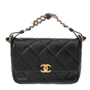 シャネル スモールフラップバッグ ブラック ラムスキン レディース バッグ 【中古】【bag】