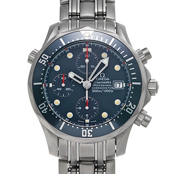 オメガ シーマスター プロフェッショナル 300 クロノグラフ 2298.80 ブルー メンズ 時計 【中古】【wristwatch】