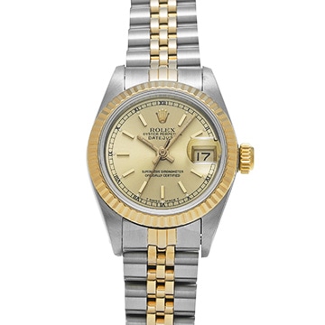 ロレックス デイトジャスト 69173 シャンパン レディース 時計 【中古】【wristwatch】