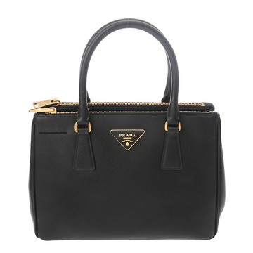 プラダ ガレリア ミディアムバッグ 2WAY ブラック 1BA863 サフィアーノレザー レディース バッグ 【中古】【bag】