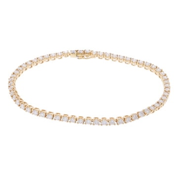 ミキモト テニスブレスレット ゴールド K18イエローゴールド YG レディース ジュエリー 【中古】【jewelry】