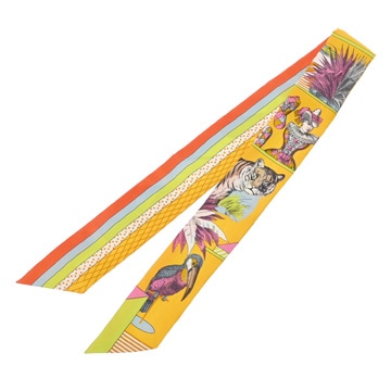 エルメス ツイリー GRAND THEATRE NOUVEAU イエロー系/マルチカラー 063761S シルク100％ レディース 【新品】【other】
