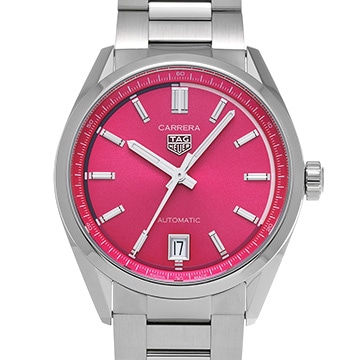 タグ ホイヤー カレラ デイト WBN2313.BA0001 ピンク メンズ 時計 【中古】【wristwatch】