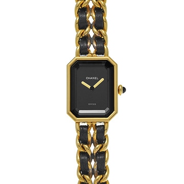 シャネル プルミエール M H0001 ブラック レディース 時計 【中古】【wristwatch】