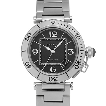 カルティエ パシャ シータイマー W31077M7 ブラック メンズ 時計 【中古】【wristwatch】
