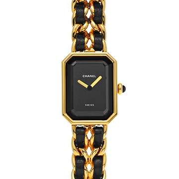 シャネル プルミエール M H0001 ブラック レディース 時計 【中古】【wristwatch】