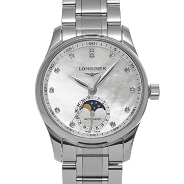 ロンジン マスターコレクション L2.409.4.87.4 ホワイトシェル/ダイヤモンド レディース 時計 【中古】【wristwatch】