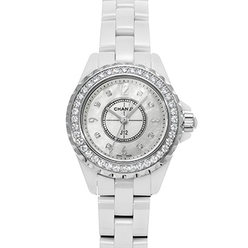 シャネル J12 29MM H2572 ホワイトシェル/ダイヤモンド レディース 時計 【中古】【wristwatch】
