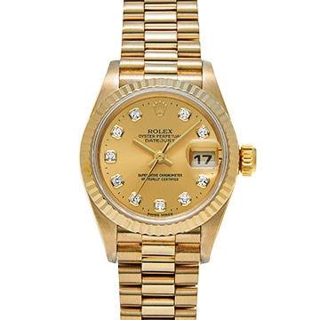 ロレックス デイトジャスト 69178G シャンパン/ダイヤモンド レディース 時計 【中古】【wristwatch】