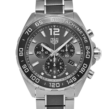 タグ ホイヤー フォーミュラ1 クォーツ クロノグラフ CAZ1011.BA0843 グレー/ブラック メンズ 時計 【中古】【wristwatch】