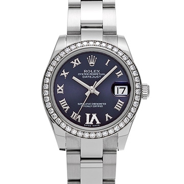 ロレックス デイトジャスト 31 178384 パープル/ダイヤモンド ユニセックス 時計 【中古】【wristwatch】