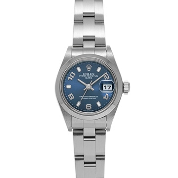 ロレックス オイスターパーペチュアル デイト 79160 ブルー レディース 時計 【中古】【wristwatch】