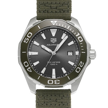 タグ ホイヤー アクアレーサー クォーツ WAY101L.FC8222 グレー メンズ 時計 【中古】【wristwatch】