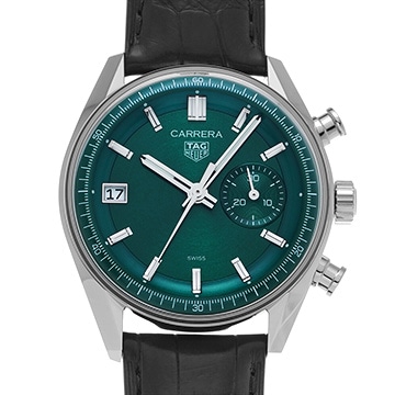 タグ ホイヤー カレラ クロノグラフ CBS2211.FC6545 グリーン メンズ 時計 【中古】【wristwatch】