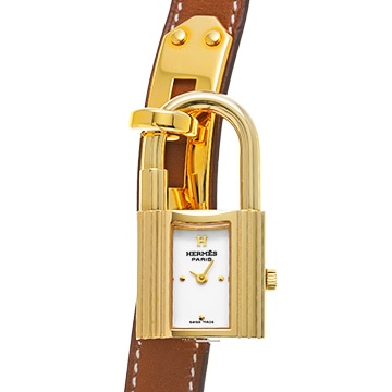 エルメス ケリーウォッチ KE1.201 ホワイト レディース 時計 【中古】【wristwatch】
