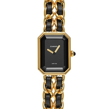 シャネル プルミエール M H0001 ブラック レディース 時計 【中古】【wristwatch】