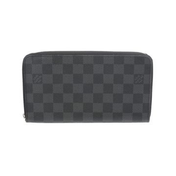 ルイ ヴィトン ダミエグラフィット ジッピ―オーガナイザー 黒/グレー N63077 レザー メンズ 財布 【中古】【purse】