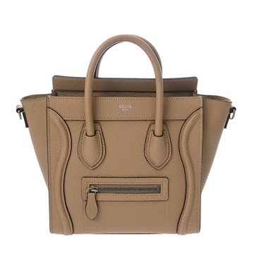 セリーヌ ラゲージ ナノ 2WAY デューン 189243DRU.03UN ドラムドカーフ レディース バッグ 【中古】【bag】