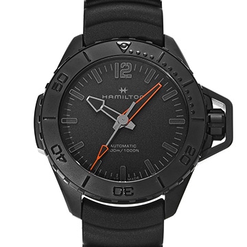 ハミルトン カーキ ネイビー オープンウォーター オート H77845330 ブラック メンズ 時計 【中古】【wristwatch】