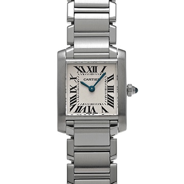 カルティエ タンクフランセーズ SM W51008Q3 シルバー レディース 時計 【中古】【wristwatch】