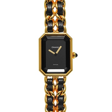 シャネル プルミエール M H0001 ブラック レディース 時計 【中古】【wristwatch】