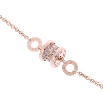 ブルガリ B.ZERO1エレメントブレスレット ML パヴェ ゴールド K18ピンクゴールド PG レディース ジュエリー 【中古】【jewelry】