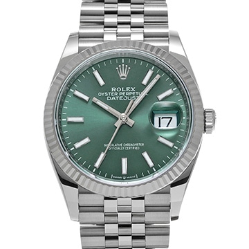 ロレックス デイトジャスト 36 126234 ミントグリーン メンズ 時計 【中古】【wristwatch】
