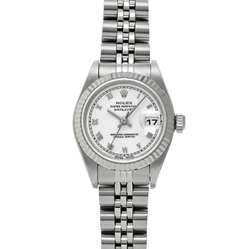 ロレックス デイトジャスト 69174 ホワイト レディース 時計 【中古】【wristwatch】