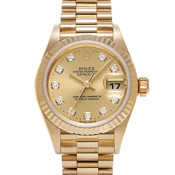 ロレックス デイトジャスト 69178G シャンパン/ダイヤモンド レディース 時計 【中古】【wristwatch】