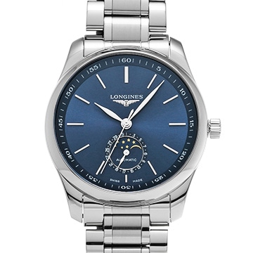 ロンジン マスターコレクション ムーンフェイズ L2.909.4.92.6 ブルー メンズ 時計 【中古】【wristwatch】