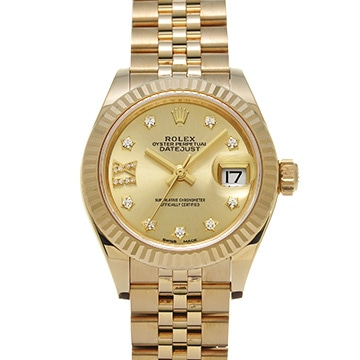 ロレックス レディ デイトジャスト 28 279178G シャンパン/ダイヤモンド レディース 時計 【中古】【wristwatch】
