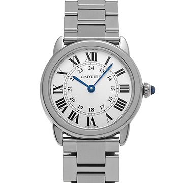カルティエ ロンドソロ ドゥ カルティエ SM W6701004 シルバー レディース 時計 【中古】【wristwatch】