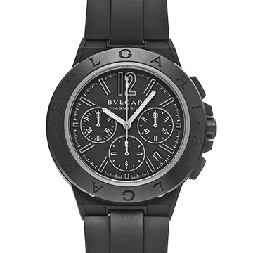ブルガリ ディアゴノ マグネシウム クロノグラフ DG42BSMCVDCH ブラック メンズ 時計 【中古】【wristwatch】